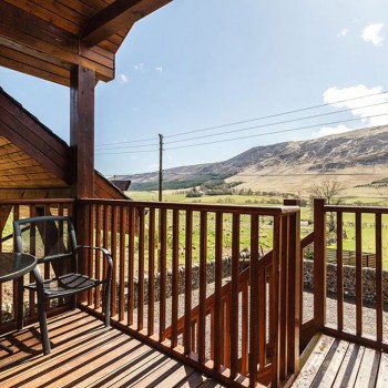 Accommodation - Luxury Lodges with Hot Tubs - view from upstairs terrace in 3 bedroom lodge