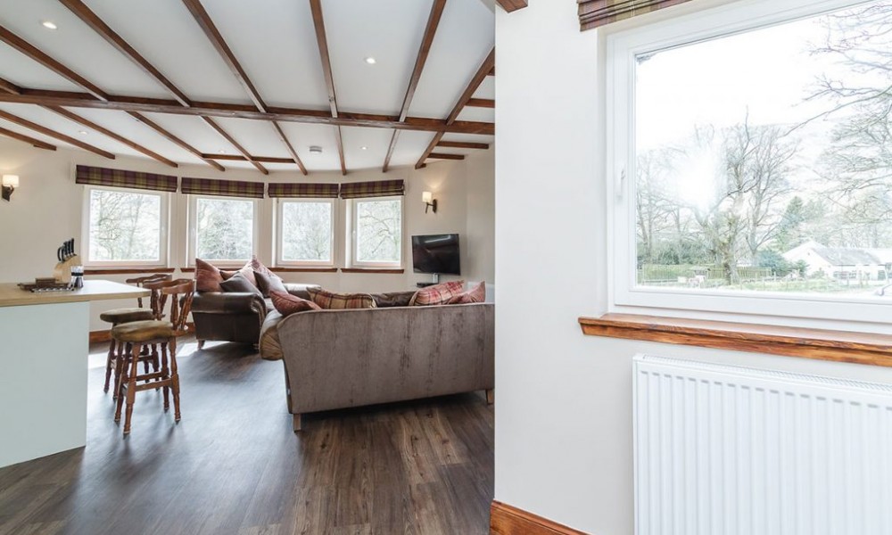 Accommodation - Luxury Lodges with Hot Tubs - Old Mill Lodge living area