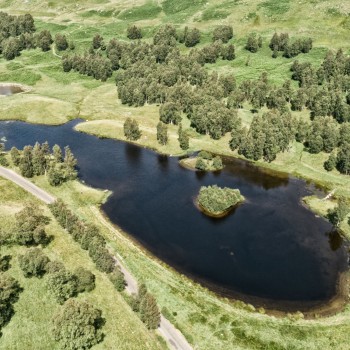 Scenery at Glen Clova - Loch Heath aerial view