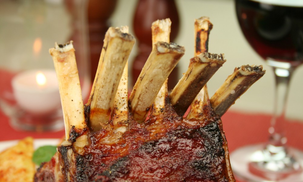 Food - roasted rack of lamb