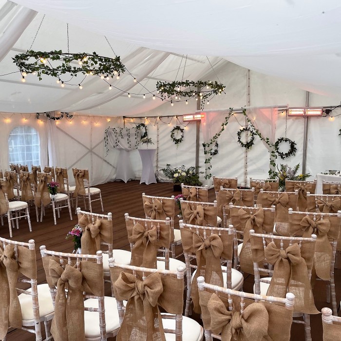 Ceremony in the marquee