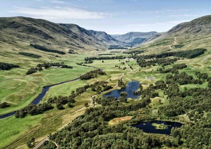 An aerial view of Glen Clova