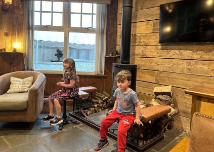 Children in The Bothy at Glen Clova Hotel and Lodges in Scotland