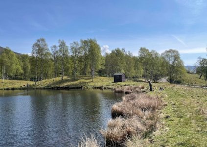 Private loch for fishing at Glen Clova Hotel