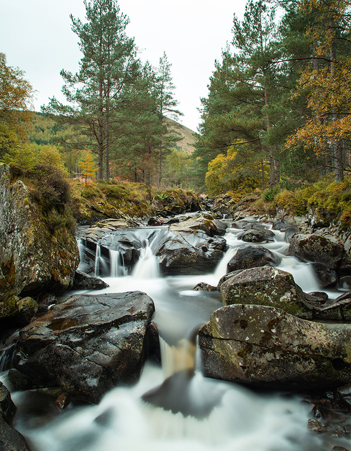 Stunning waterfall in Glen Clova