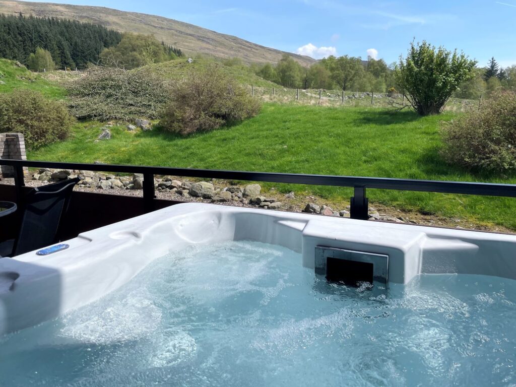 luxurious bathing at Glen Clova.
