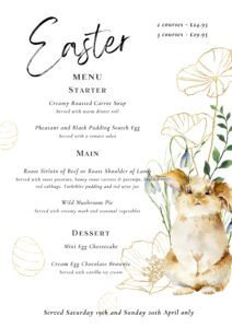 Easter menu at Glen Clova hotel
