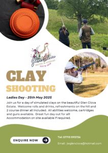 Flyer for a clay pigeon day