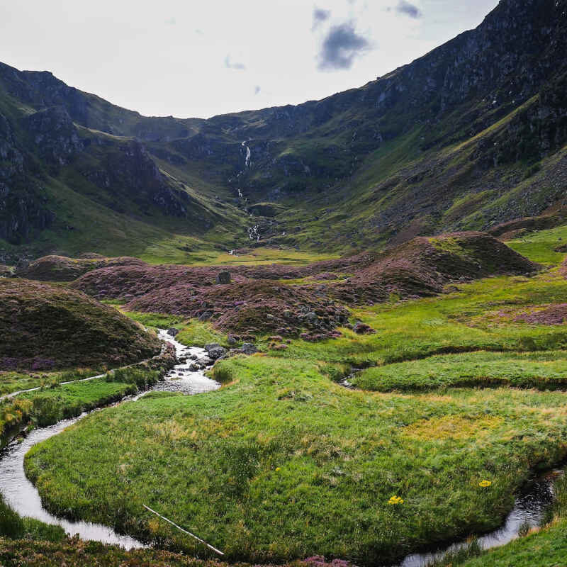 Panorama of Glen Clova in the Angus Glens