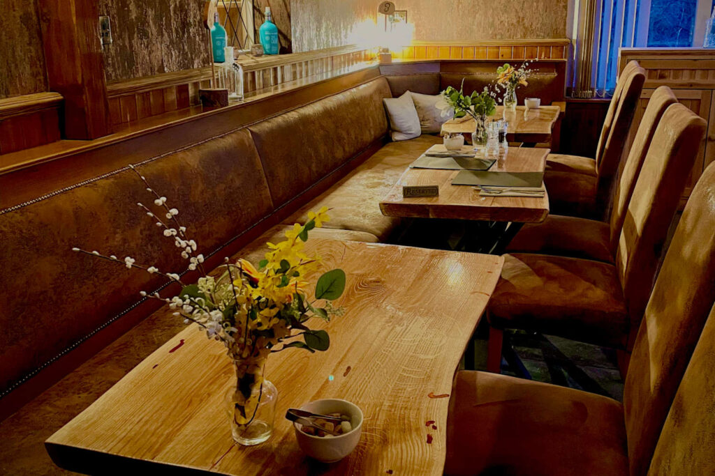 Dining area in The Bothy